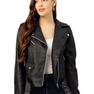 Full Sleeve Black Solid Jacket for Woman
