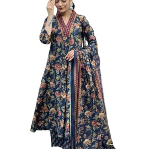 Women Printed A-Line Kurta and pant set with Dupatta