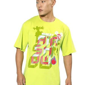 Oversized Fit Typographic Printed Half Sleeve T-Shirt for Men