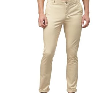 Men's Classic Slim Fit Easy Wash Mid-Rise Chino Pant