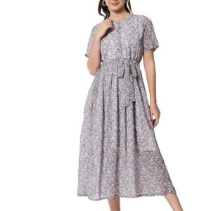 Women's Flower Printed Dress| Georgtte Dress| Floral Print Dress