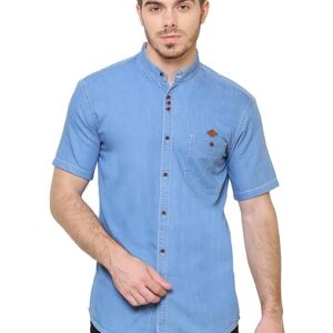 Men's Half Sleeve Casual Denim Shirt | Denim Shirts