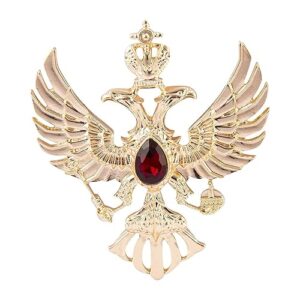 Dual Head Eagle-Shaped Lapel Pin Shirt Brooch for Men