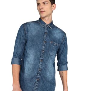 Men's Dark Indigo Denim Casual Shirt | Denim Shirt