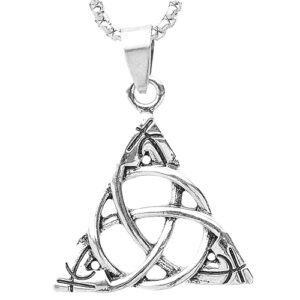 Lucky Knot - Alloy Pendant With Pure Stainless Steel 24Inch Round Box Chain, European Trending Style