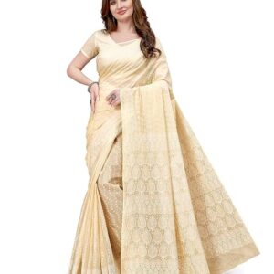 Pure Cotton Printed Mul Mul Saree for Women with Blouse Piece