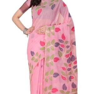 Women's Cotton silk saree for festival Wedding silk with blouse piece
