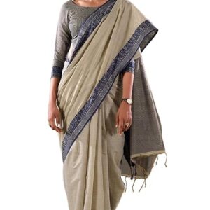 Women's Cotton silk saree for festival Wedding silk with blouse piece