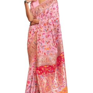 Women's Kanjivaram Pure Soft Silk Handloom Saree Pure Golden Zari With Blouse Piece