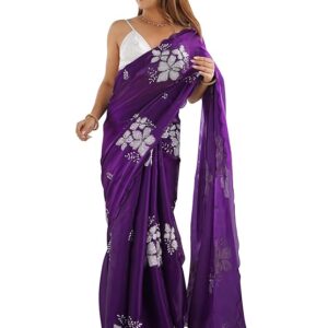Women's Shimmer Organza Sequence Embroidery Saree With Unstitched Blouse Piece