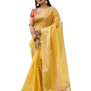 Women's Cotton silk saree for Patola festival Wedding silk with blouse piece